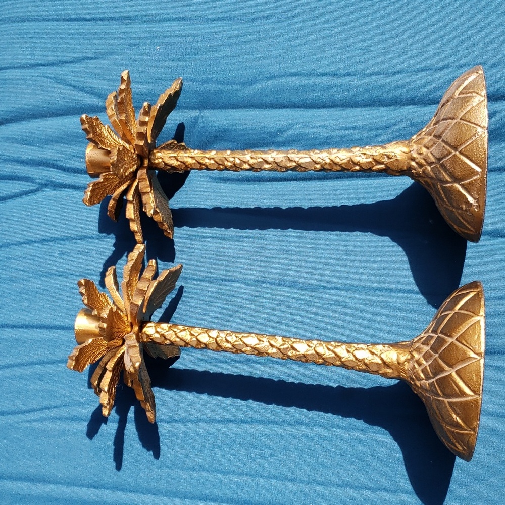 Palm Tree Candle Holders